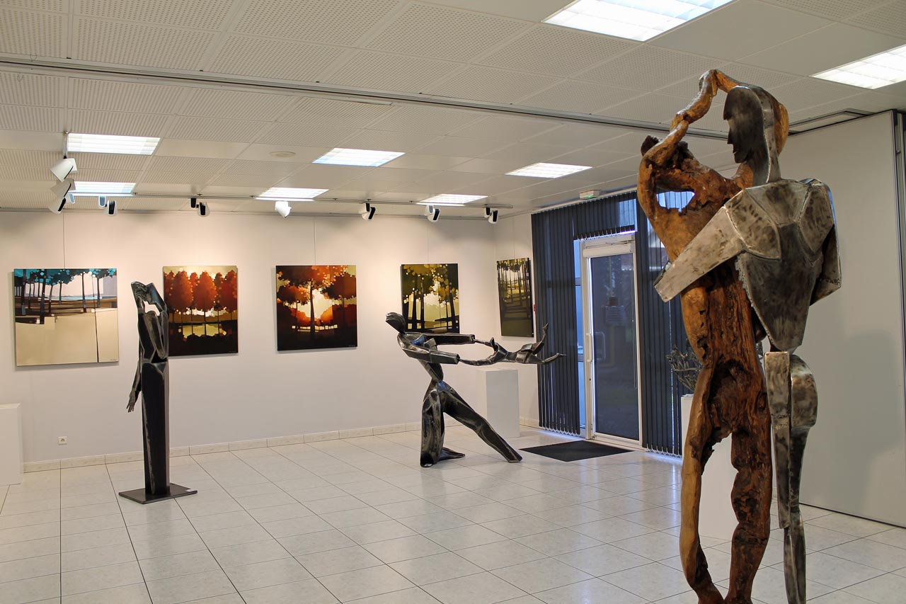 Sculptures de Philippe Pateau et toiles de Patrice Grimaud